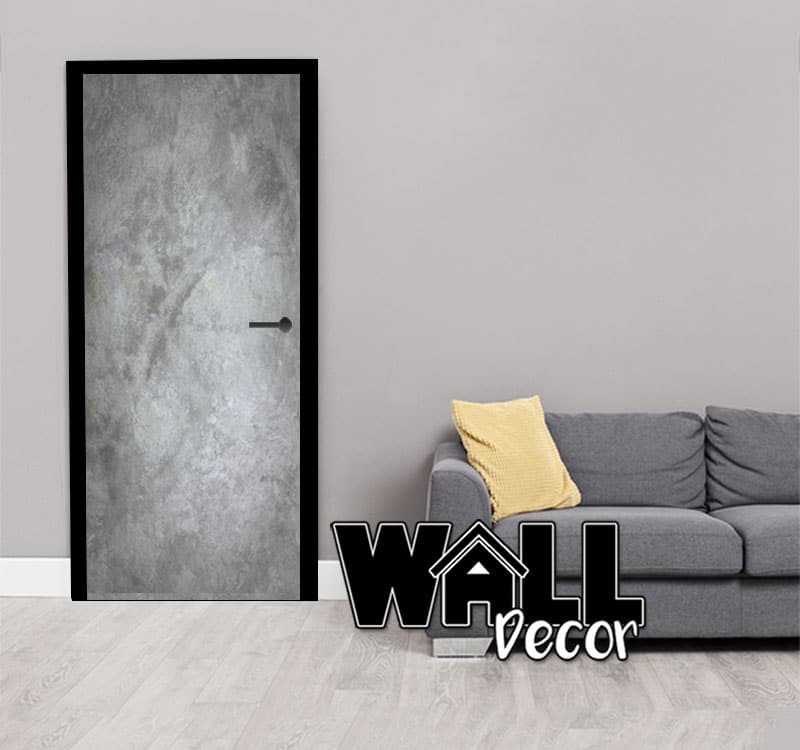 store_design grey 1 Door Decal Grey Concrete - Image 1